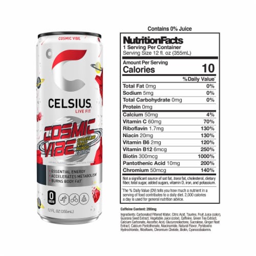 CELSIUS® Sparkling Cosmic Vibe Energy Drink Can Perspective: right