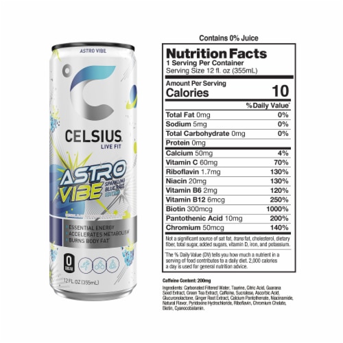 CELSIUS® Sparkling Astro Vibe Energy Drink Can Perspective: right
