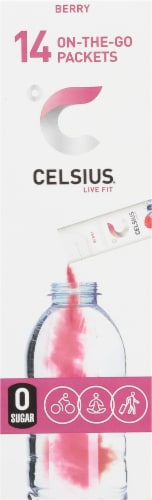 Celsius® Live Fit Berry Workout Supplement Perspective: right