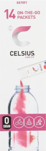 Celsius® Live Fit Berry Workout Supplement Perspective: right