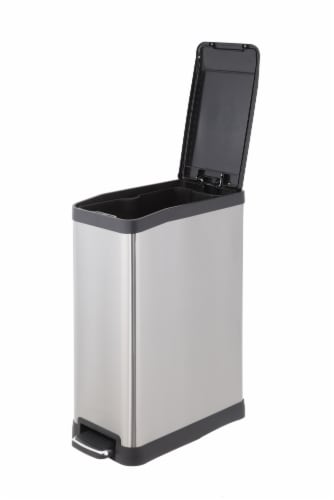 Home Zone Living Rectangle Step Trash Bin Perspective: right