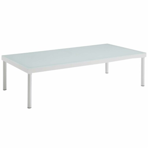 Harmony 7 Piece Outdoor Patio Aluminum Sectional Sofa Set - White Navy Perspective: right