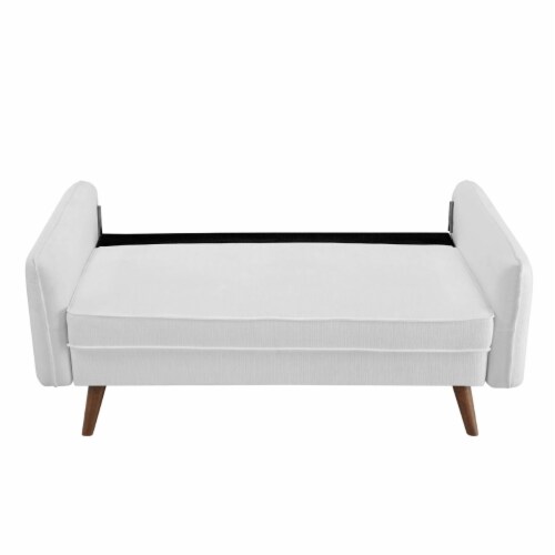 Revive Upholstered Fabric Loveseat - White Perspective: right