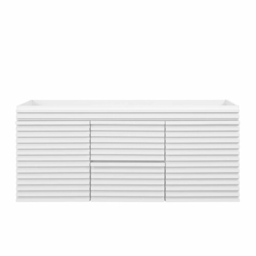 Render 48 Wall-Mount Bathroom Vanity Cabinet-EEI-5867-CHA white Perspective: right