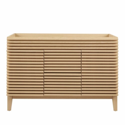 Render 48 Double Bathroom Vanity Cabinet-EEI-4342-OAK Perspective: right