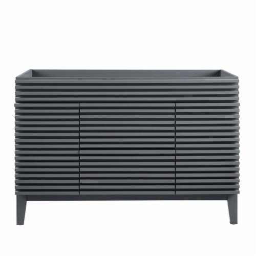 Render 48 Single Bathroom Vanity Cabinet, Gray Perspective: right