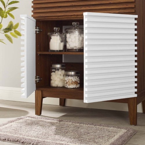 Render 30 Bathroom Vanity Cabinet-EEI-4851-WHI-WAL Perspective: right