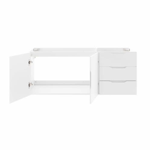 Vitality 48 Bathroom Vanity Cabinet (Sink Basin Not Included), White Perspective: right