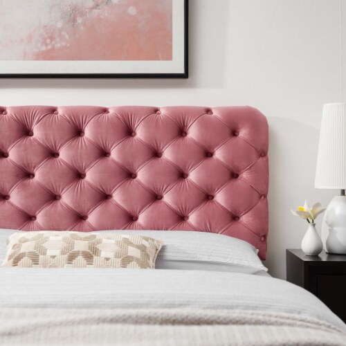 Dusty rose headboard queen discount