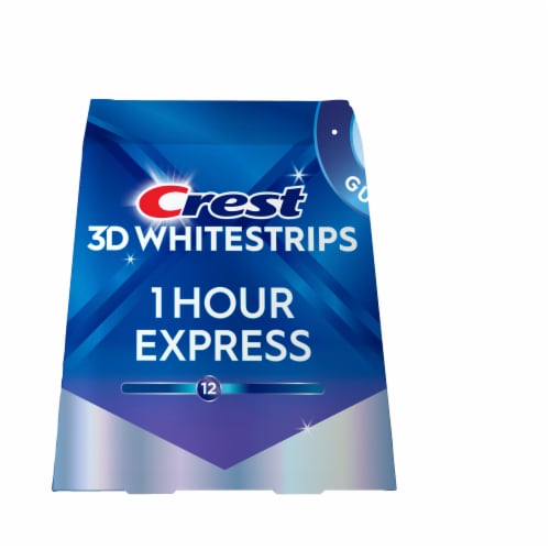 Crest 3D Whitrstrips 1-Hour Express At-home Teeth Whitening Kit Perspective: right