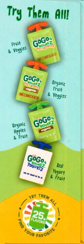 GoGo SqueeZ Apple Banana Applesauce Pouches Perspective: right