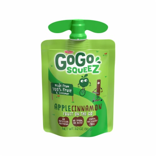 GoGo squeez Apple Cinnamon Applesauce Perspective: right