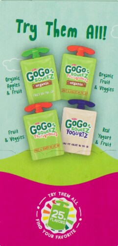 GoGo Squeez® Gluten-Free Apple Berry Applesauce Pouches Perspective: right