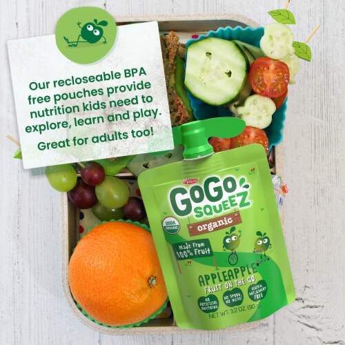 GoGo squeeZ Organic Applesauce Pouches Perspective: right