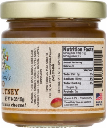 Virgnia Chutney Company Mango Chutney Perspective: right