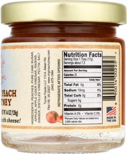 Virginia Chutney Company Sweet Peach Chutney Perspective: right