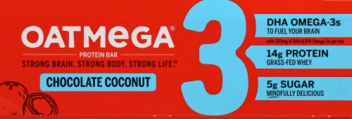Oatmega Bar Chocolate Coconut Crisp 12 Count Perspective: right