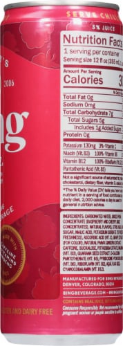 Bing Raz® Raspberry Energizing Juice Beverage Perspective: right