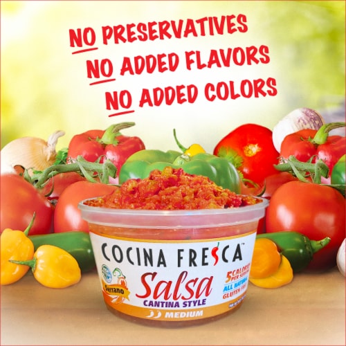 Cocina Fresca Cantina Style Medium Serrano Salsa Perspective: right