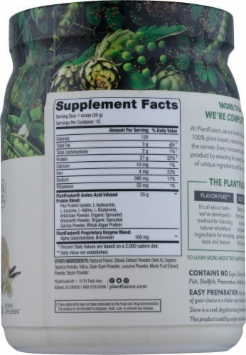 PlantFusion® Vanilla Bean Plant Protein Powder Perspective: right