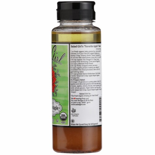 Salad Girl Organic Crisp Apple Maple Vinaigrette Dressing Perspective: right