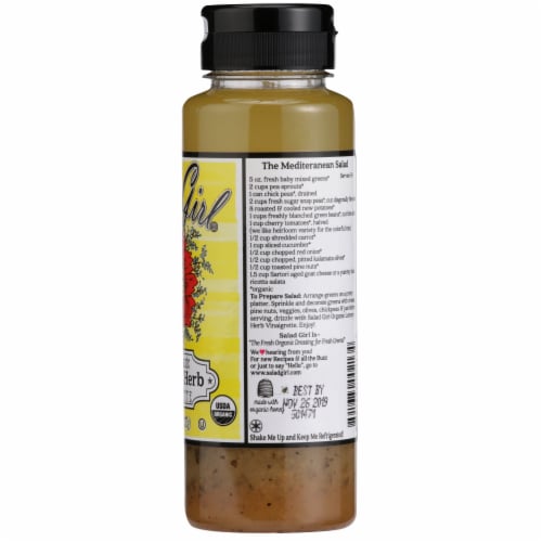 Salad Girl® Lemony Herb Organic Salad Dressing Perspective: right