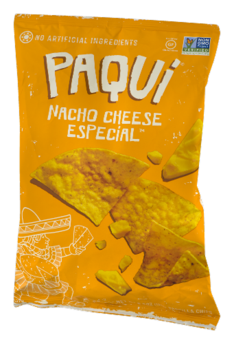 Paqui Nacho Cheese Especial Tortilla Chips Perspective: right