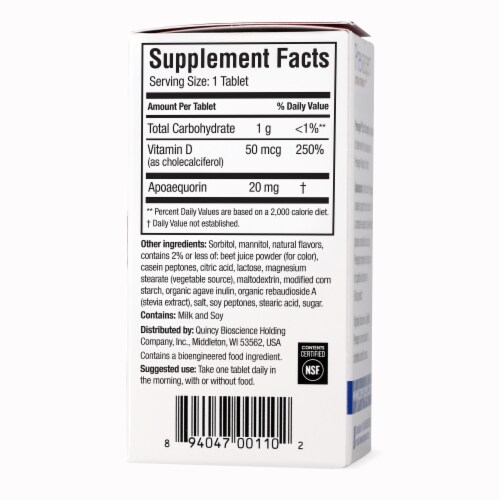 Prevagen® Extra Strength For Your Brain Dietary Supplement Capsules 20mg Apoaequorin Vitamin D Perspective: right
