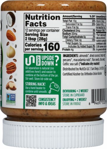 Nuttzo® Keto Crunchy 7 Nut & Seed Butter Perspective: right