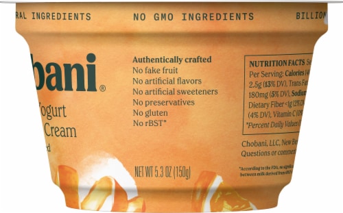 Chobani® Orange & Cream Blended Greek Yogurt Perspective: right