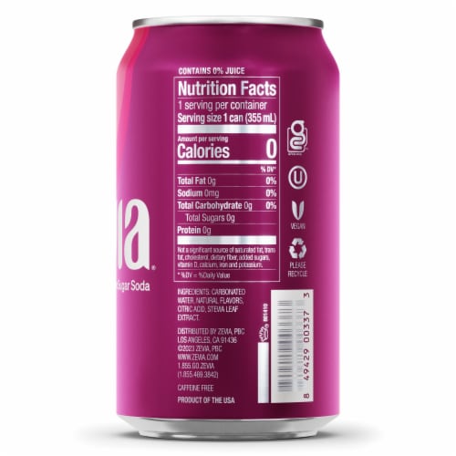 Zevia® Black Cherry Zero Sugar Soda Cans Perspective: right