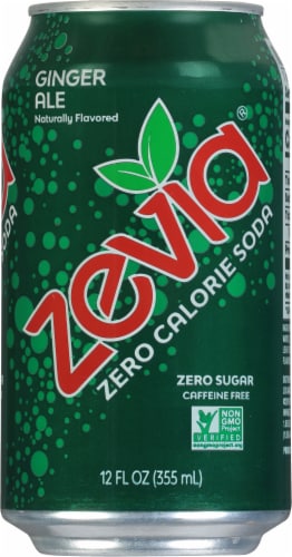 Zevia® Ginger Ale Zero Calorie Soda Cans Perspective: right