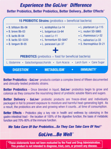 GoLive Berry Probiotic & Prebiotic Drink Mix Perspective: right