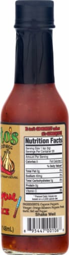 Gilberto's Gourmet Goodness Zesty Cayenne Hot Sauce Perspective: right