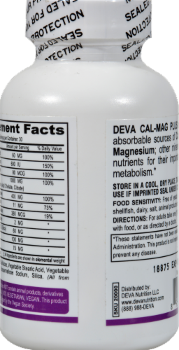 Deva Vegan Cal-Mag Plus Dietary Supplement Perspective: right