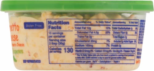 Palmetto Cheese with Jalapenos Homestyle Pimento Cheese Spread Perspective: right