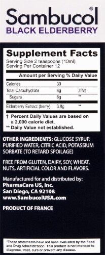 Sambucol® Original Black Elderberry Syrup Perspective: right