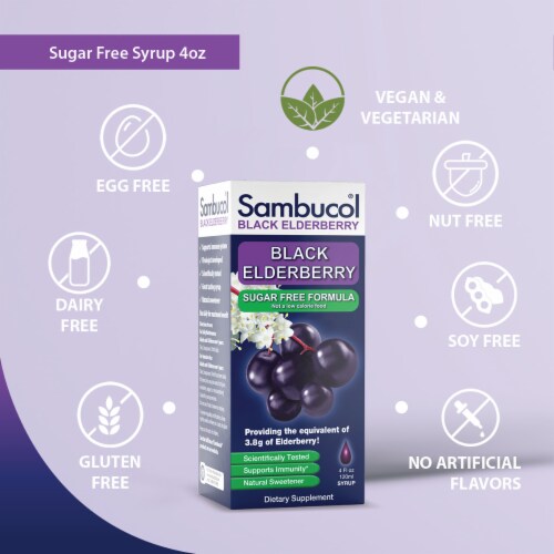 Sambucol® Black Elderberry Liquid Sugar Free Perspective: right