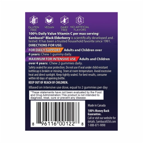 Sambucol® Black Elderberry Gummies Perspective: right