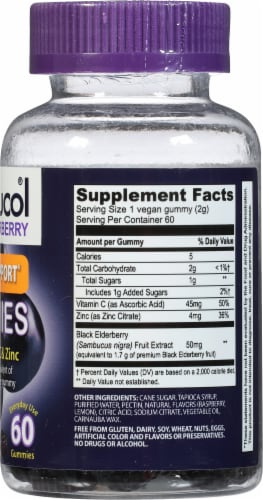 Sambucol® Black Elderberry Immune Support Vegetarian Gummies Perspective: right