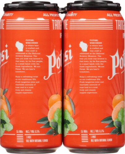 Potosi Brewing Company Tangerine IPA Craft Beer Perspective: right
