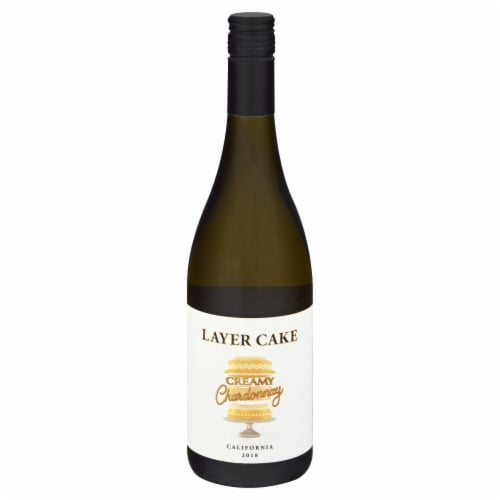 Layer Cake Wines Chardonnay Creamy California White Wine Perspective: right