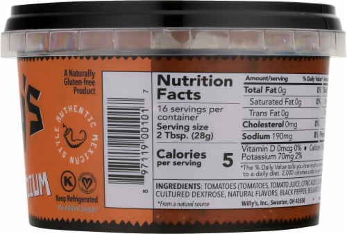 Willy's™ Fresh Medium Salsa Perspective: right
