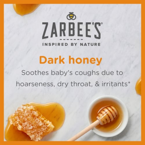 Zarbee's Baby Soothing Cough Syrup With Dark Honey, Peach Perspective: right