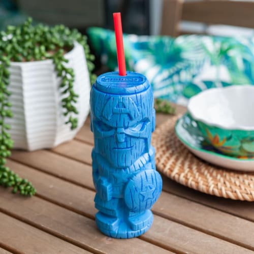 Geeki Tikis Marvel Captain America Tumbler | Tiki Style Cup | Holds 19 Ounces Perspective: right