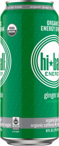 HiBall Ginger Ale Organic Energy Drink Perspective: right