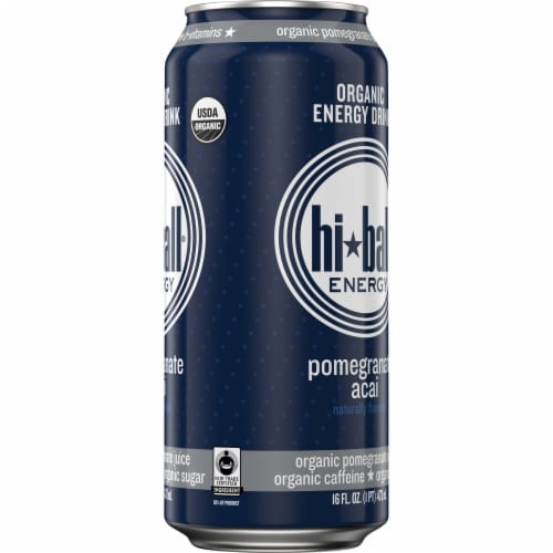 HiBall® Pomegranate Acai Organic Energy Drink Perspective: right