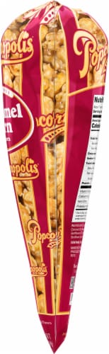 Popcornopolis® Caramel Corn Indulgent Popcorn Cone Perspective: right