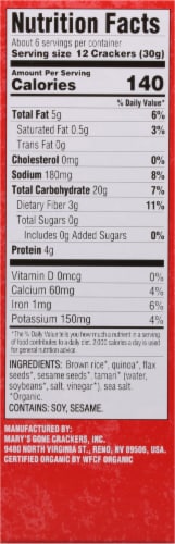 Mary's Gone Crackers® Mary's Organic™ Original Gluten Free Crackers Perspective: right