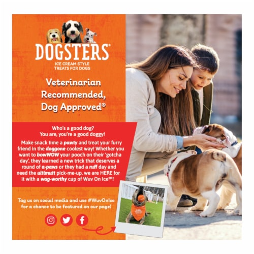Dogsters® Cheesy Bac'n Ice Cream Style Dog Treats Perspective: right